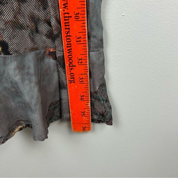 Garnet Hill Olivia A-Line 100% Silk Dress Floral Scoop Neck Short Sleeve Sz 04 - Picture 10 of 16